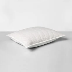 Microstripe Pillow Sham Cream/Gray - Hearth & Hand⢠With Magnolia