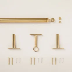 Decorative Screw Curtain Rod Brass Finish - Hearth & Hand⢠With Magnolia