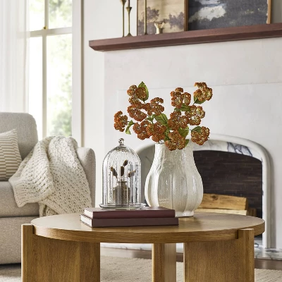 12" Pleated Ceramic Vase Sour Cream - Hearth & Hand™ With Magnolia 1 12" Pleated Ceramic Vase Sour Cream - Hearth & Hand™ With Magnolia