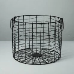 Round Wire Storage Basket With Handles Black - Hearth & Hand™ With Magnolia -Modern Home Decor Shop GUEST 89271918 20ca 45a0 9c44 39bb0a31b0f0