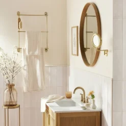 Wall-Mounted Brass Ladder Towel Rack Antique Finish - Hearth & Hand⢠With Magnolia