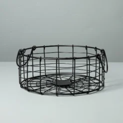 Round Wire Storage Basket With Handles Black - Hearth & Hand™ With Magnolia -Modern Home Decor Shop GUEST db906be6 c2aa 4ee5 bb74 a0cff421c0e0