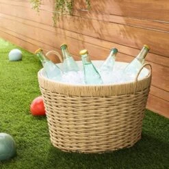 23L Woven Wrapped Metal Beverage Tub - Hearth & Hand™ With Magnolia