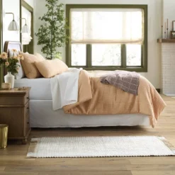 14"x36" Vertical Stripe Decorative Lumbar Throw Pillow Blush - Hearth & Hand⢠With Magnolia