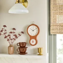Wood And Brass Kitchen Clock And Timer - Hearth & Hand⢠With Magnolia