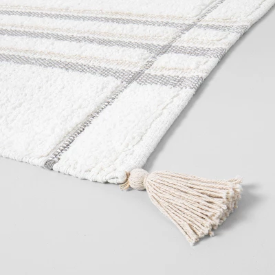 Bath Rug Bold Stripes Tonal Cream - Hearth & Hand™ With Magnolia 1 Bath Rug Bold Stripes Tonal Cream - Hearth & Hand™ With Magnolia