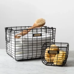 Wire Storage Basket Black - Hearth & Hand™ With Magnolia